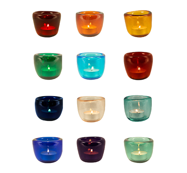 Handmade All 12 Coloured Tealights x 1 Pack