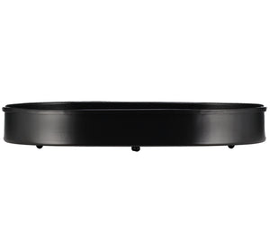 BRITISH COLOUR STANDARD - Oval Metal Candle Platter in Jet Black