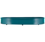 BRITISH COLOUR STANDARD - Oval Metal Candle Platter in Petrol Blue