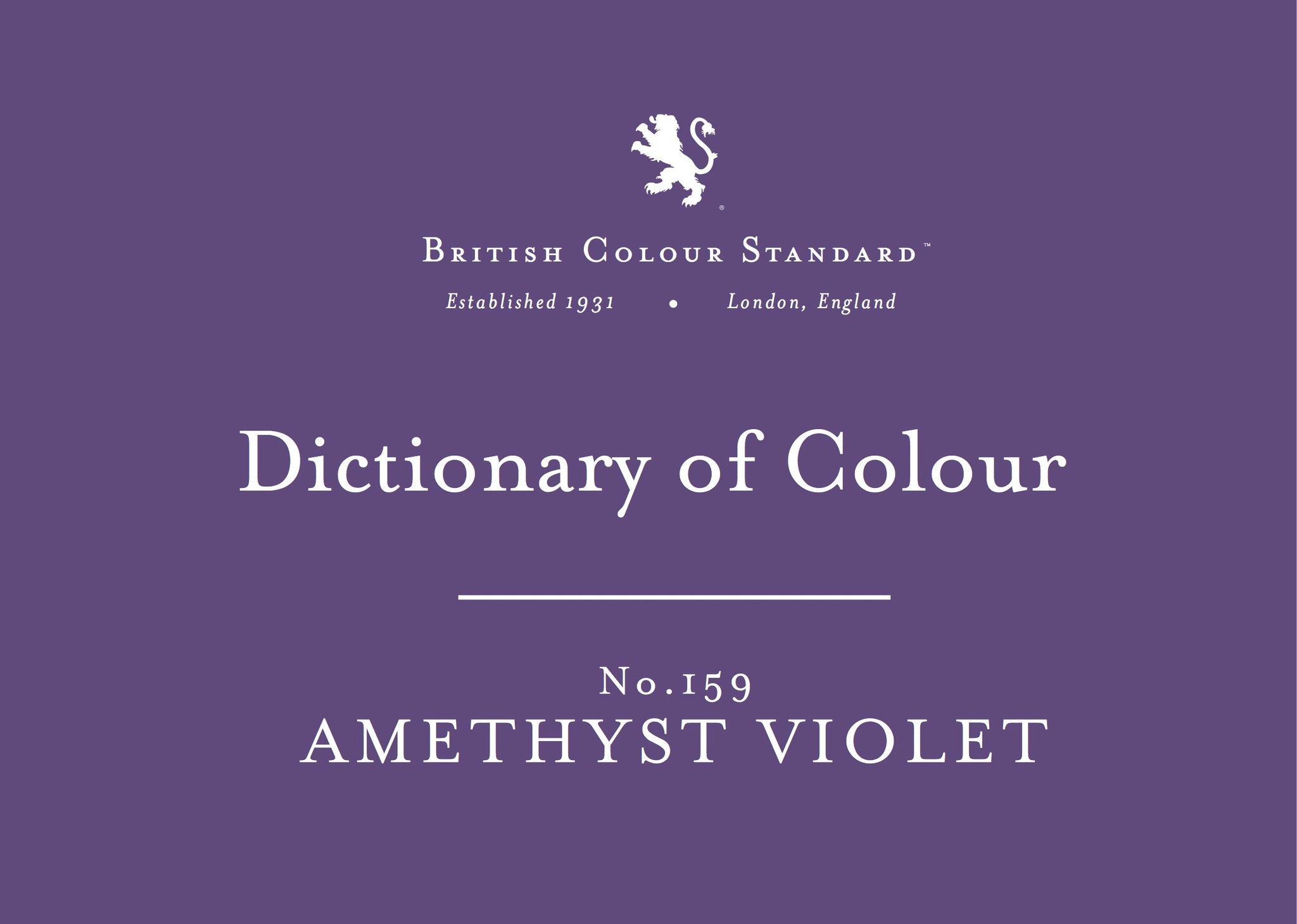 BRITISH COLOUR STANDARD - Amethyst Violet No. 159