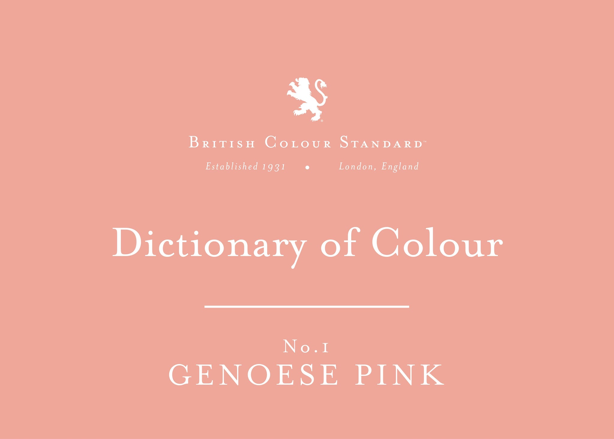 BRITISH COLOUR STANDARD - Genoese Pink No. 1