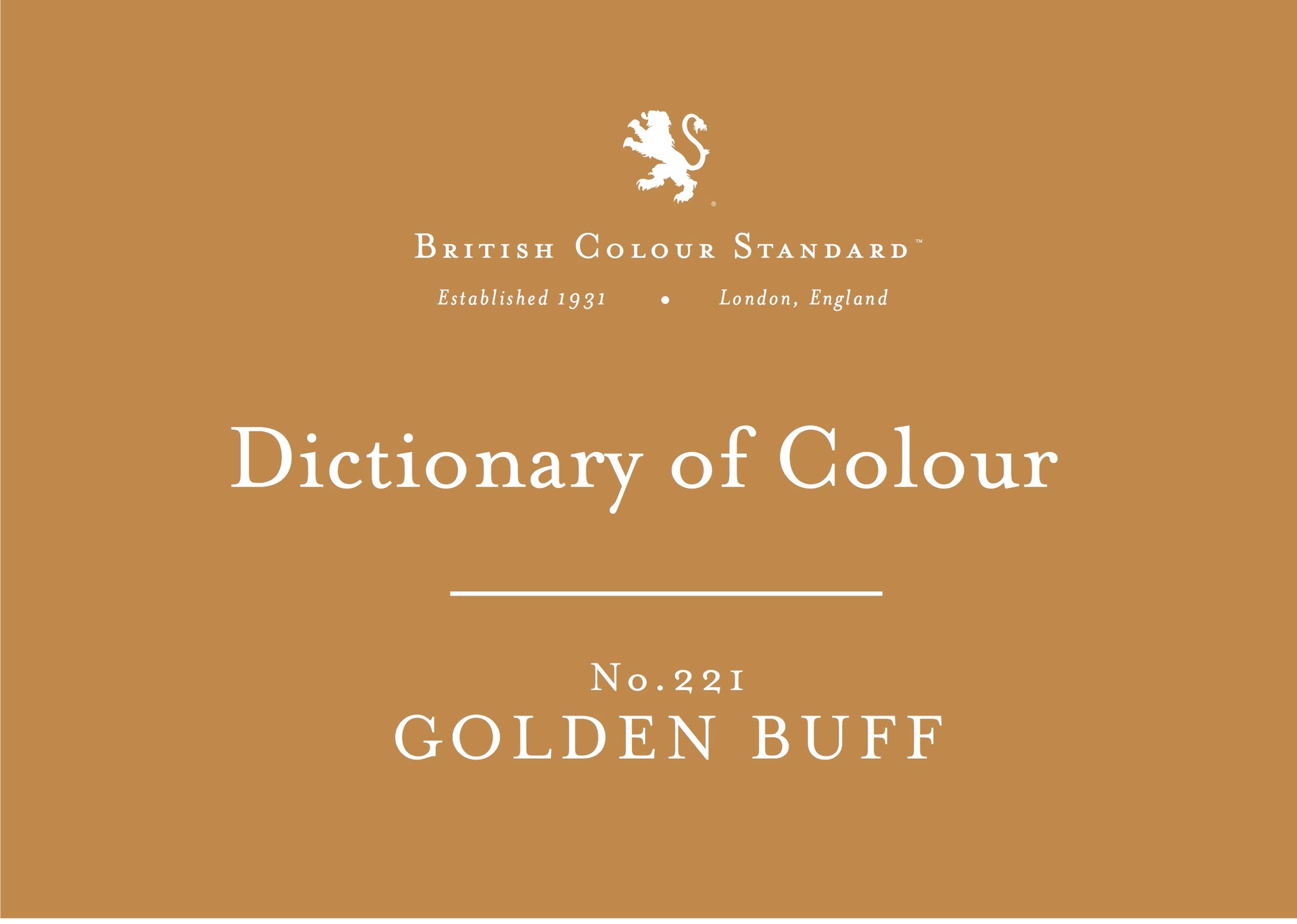 BRITISH COLOUR STANDARD - Golden Buff No. 221