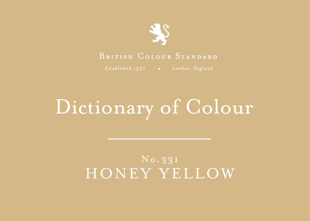 BRITISH COLOUR STANDARD - Honey Yellow No. 331
