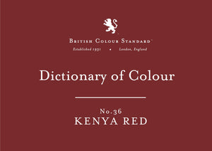 BRITISH COLOUR STANDARD - Kenya Red No. 36