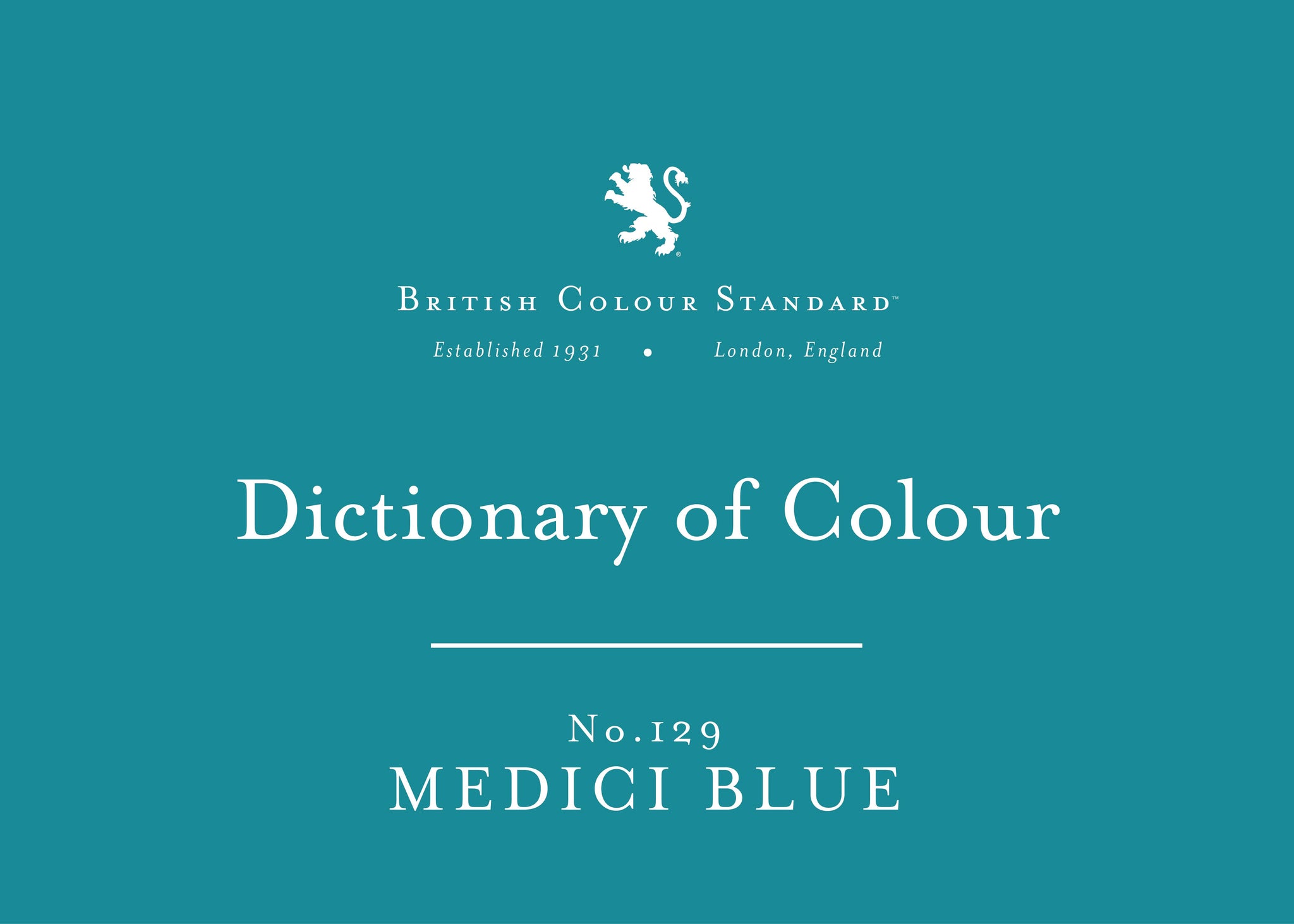 BRITISH COLOUR STANDARD - Medici Blue No.129