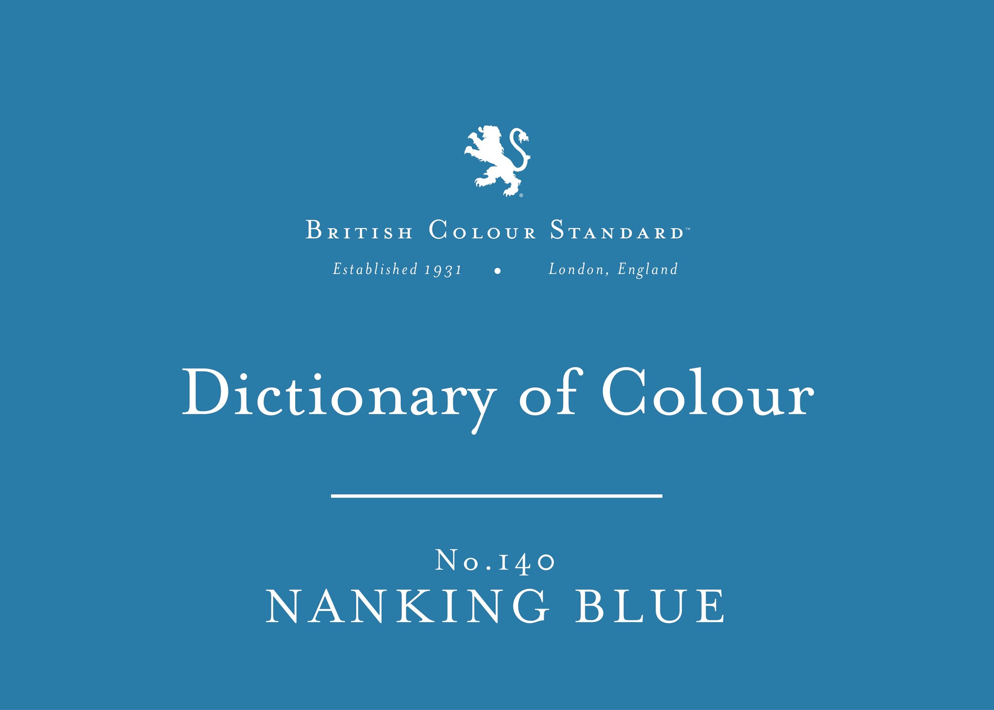 BRITISH COLOUR STANDARD - Nanking Blue No. 140
