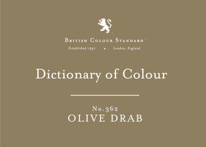 BRITISH COLOUR STANDARD - Olive Drab No.362