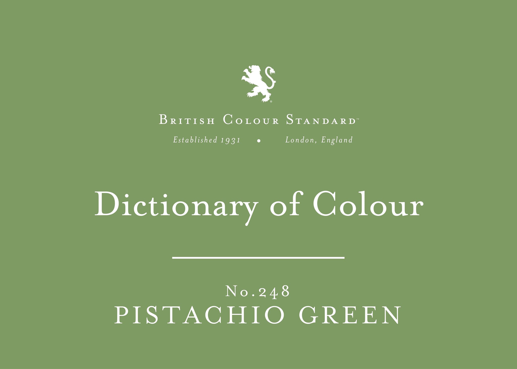 BRITISH COLOUR STANDARD - Pistachio No.248