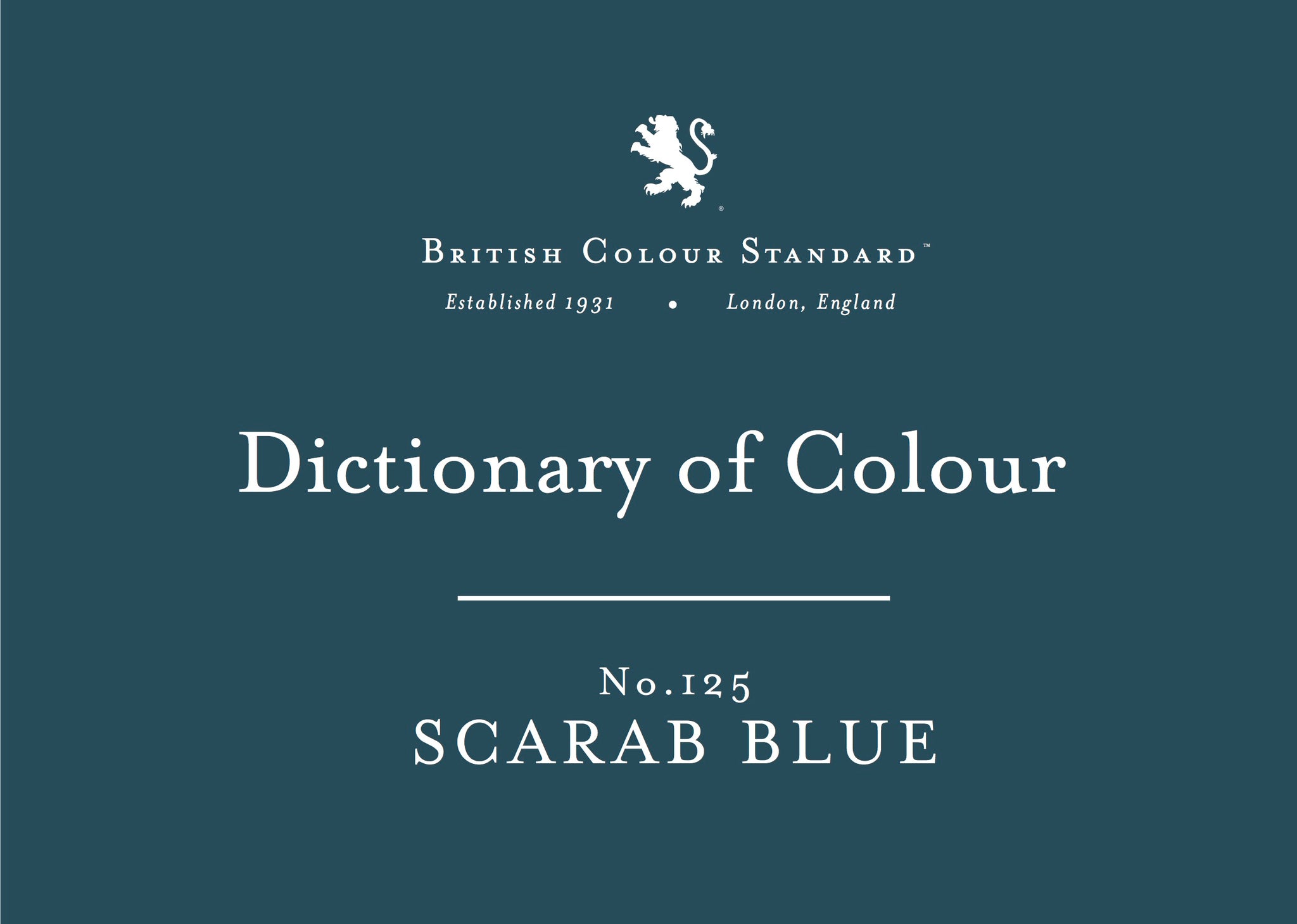 BRITISH COLOUR STANDARD - Scarab Blue No. 125