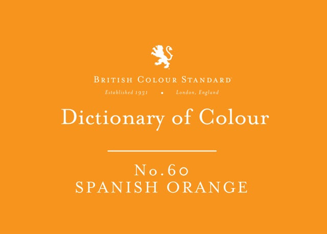 BRITISH COLOUR STANDARD - Spanish Orange No. 60
