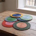 NEW! Seagrass Serving Mat - Beryl Green and Turquoise