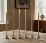 Thin Taper Candleholder in Pearl White - Set of 6