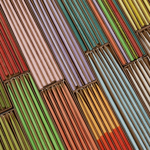 Thin Taper Candles - Two-Tone in Saffron and Rust