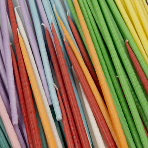 Thin Taper Candles - Pearl White