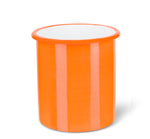 BRITISH COLOUR STANDARD - Tall Enamel Utensil Holder in Orange Flame / Bright White