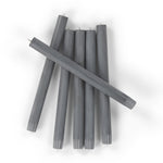 BRITISH COLOUR STANDARD - Gunmetal grey Eco Dinner Candles, 6 per pack