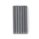 BRITISH COLOUR STANDARD - Gunmetal grey Eco Dinner Candles, 6 per pack