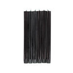 BRITISH COLOUR STANDARD - Jet Black Eco Dinner Candles, 6 per pack