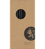 BRITISH COLOUR STANDARD - Jet Black Eco Dinner Candles, 6 per pack