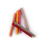 BRITISH COLOUR STANDARD - Mixed Set of 6, Warm Rainbow Eco Dinner Candles