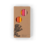 BRITISH COLOUR STANDARD - Mixed Set of 6, Warm Rainbow Eco Dinner Candles