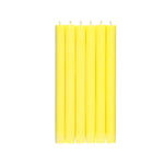 BRITISH COLOUR STANDARD - Primrose Yellow Blue Eco Dinner Candles, Set of 6