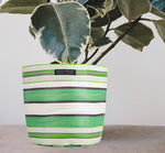 Eco Woven Plant Pot Cover Set of 3 - Grass Green, Indigo & Pearl