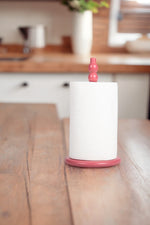 Wooden Kitchen Roll Holder in Rose