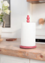 Wooden Kitchen Roll Holder in Rose