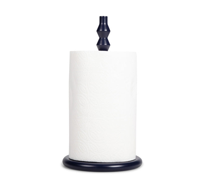 Wooden Kitchen Roll Holder in Midnight Blue