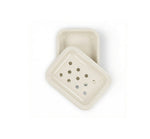 Enamel Soap Dish in Stone White