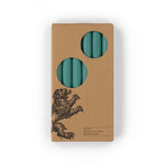 BRITISH COLOUR STANDARD - Beryl Green Eco Dinner Candles, Set of 6