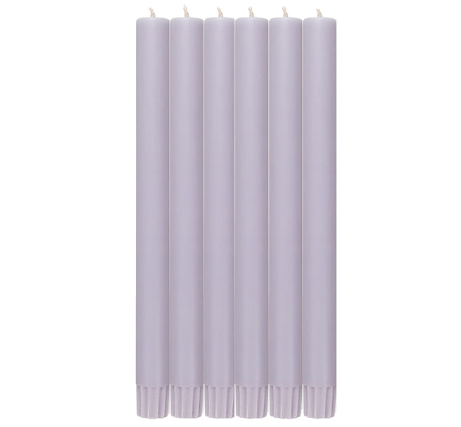 Verbena Mauve Eco Dinner Candles, 6 per pack