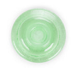 Glass Candleholder in Malachite Green