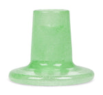 Glass Candleholder in Malachite Green