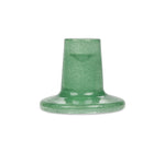 Glass Candleholder in Jade Green