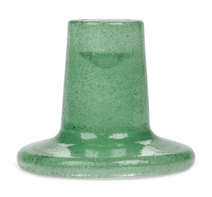 Glass Candleholder in Jade Green