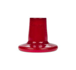 Glass Candleholder in Guardsman Red