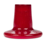 Glass Candleholder in Guardsman Red