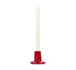 Glass Candleholder in Guardsman Red