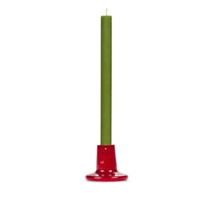 Glass Candleholder in Guardsman Red