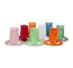 Glass Candleholders - Mixed Set of 8