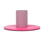 Small 4cm Two-Tone Venetian & Neyron Pink Metal Candleholder