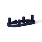 Oval Metal Candelabra in Midnight Blue