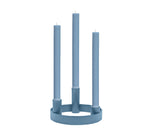 Round Metal Candelabra in Pompadour Blue