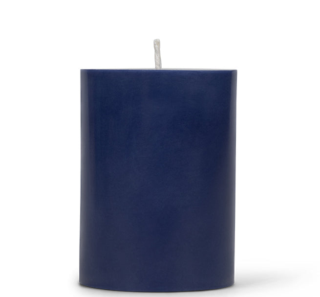 10cm Small SOLID Midnight Blue Pillar Candle