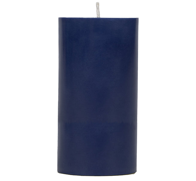 15 cm Tall SOLID Midnight Blue Pillar Candle