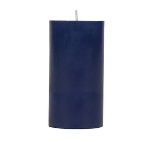 15 cm Tall SOLID Midnight Blue Pillar Candle