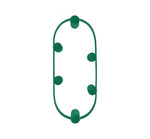 NEW! Oval Metal Candelabra in Beryl Green