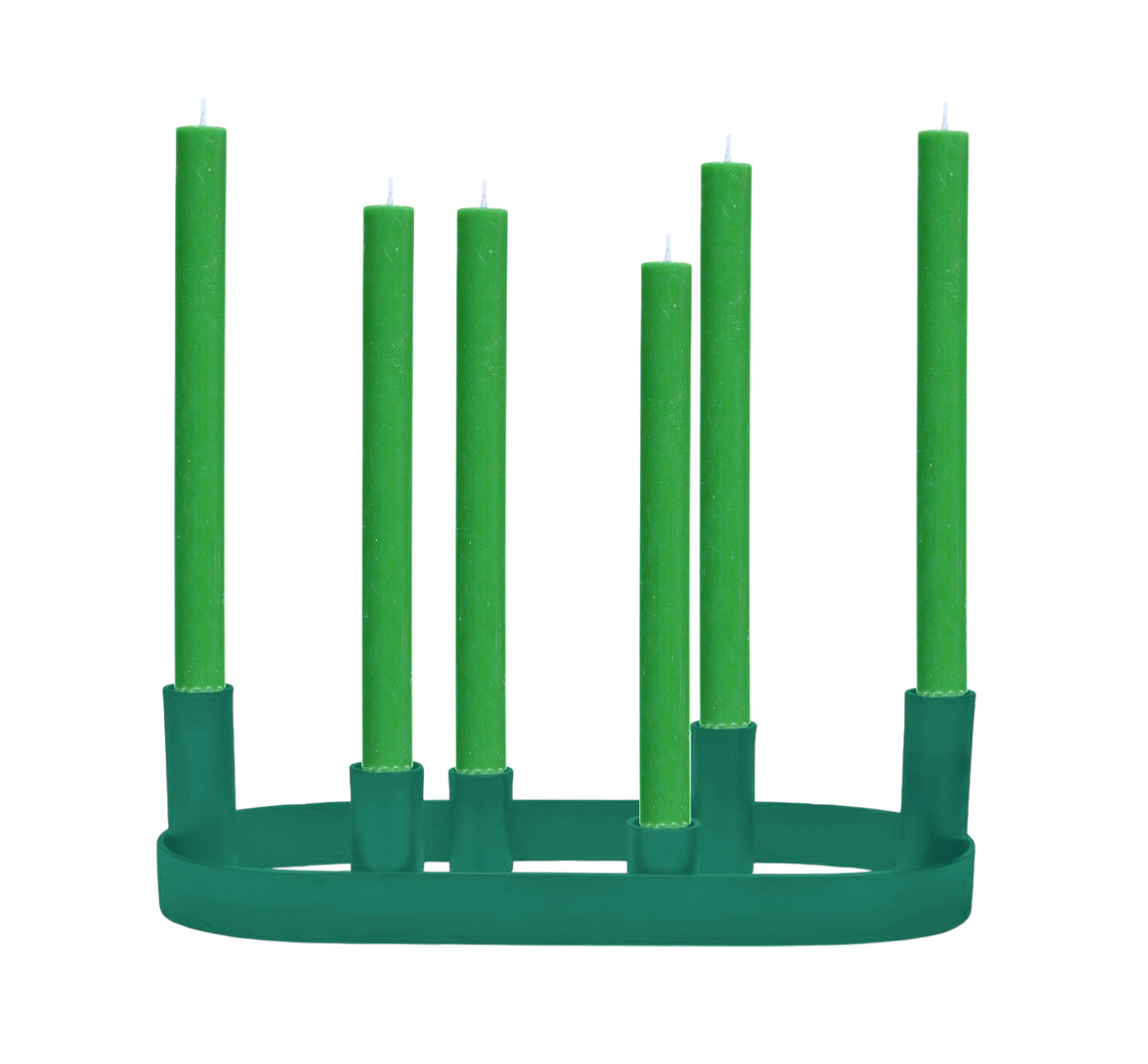 NEW! Oval Metal Candelabra in Beryl Green